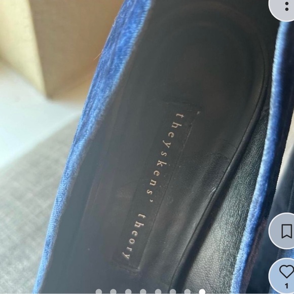 Theyskens’ Theory Beautiful Blue Velvet Platform Wedge - Size 38 - Picture 8 of 8